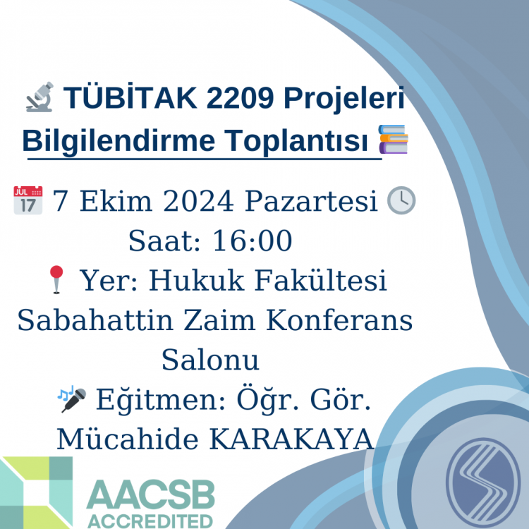 TÜBİTAK 2209 Projeleri Bilgilendirme Toplantısı